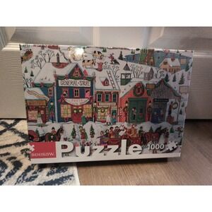 Seesaw 1000-Piece Christmas on Main Street Puzzle by artist Joseph Holodook New